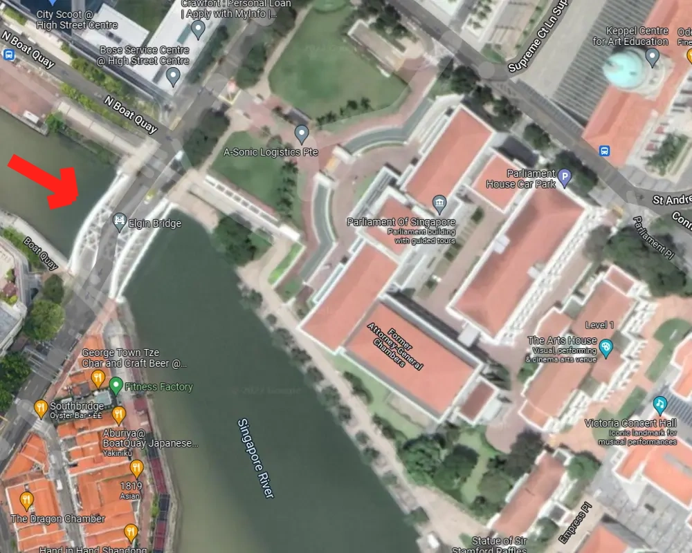 Google Earth Image of the New SIngapore Parliament Building - What is Traditional Feng Shui
